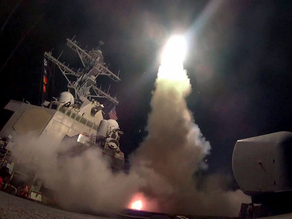 Russian warship, sub fire cruise missiles at IS in Syria Russian warship, sub fire cruise missiles at IS in Syria