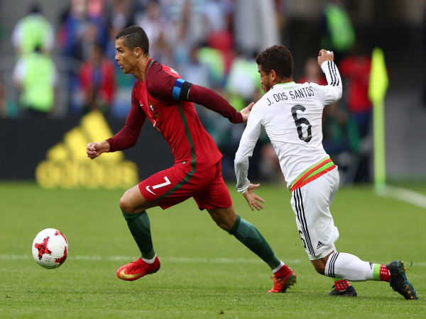 Cristiano Ronaldo (left) in action against Mexico (Image courtesy: Confederations Cup Twitter handle) Cristiano Ronaldo (left) in action against Mexico (Image courtesy: Confederations Cup Twitter handle)