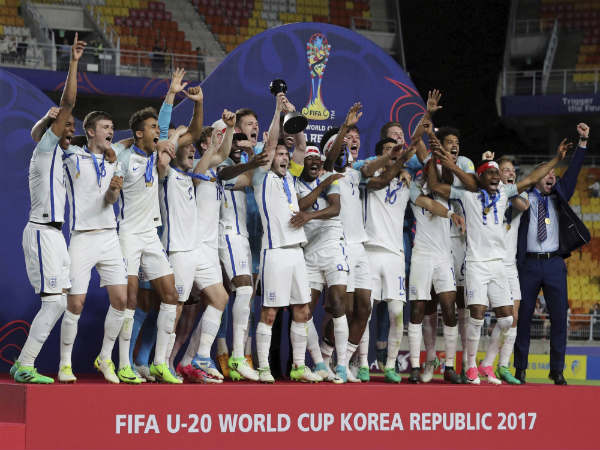 England U20 football team with the title England U20 football team with the title