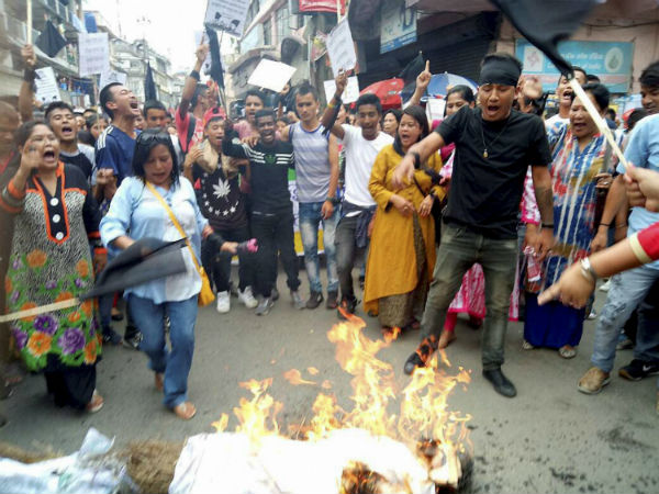 Darjeeling protest Darjeeling protest