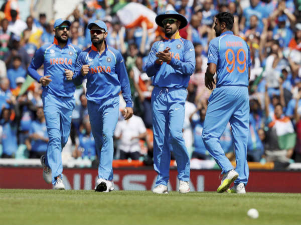 Indian players celebrate a South African wicket Indian players celebrate a South African wicket