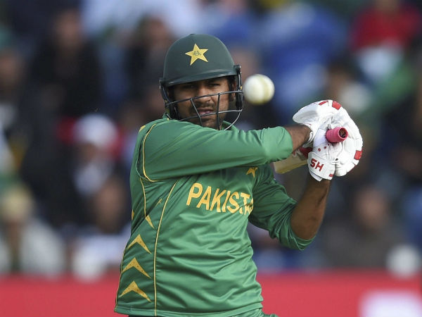 Sarfraz Ahmed plays a shot during the ICC Champions Trophy. Sarfraz Ahmed plays a shot during the ICC Champions Trophy.