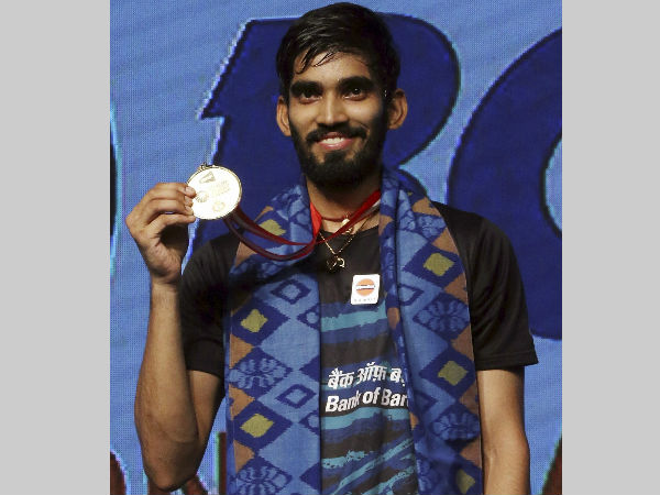 Srikanth poses with his medal after winning Indonesia Open Srikanth poses with his medal after winning Indonesia Open