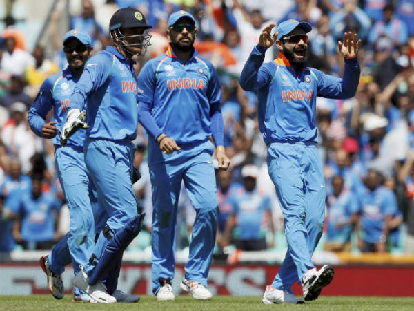 Indian players celebrate during a match at Champions Trophy 2017 Indian players celebrate during a match at Champions Trophy 2017