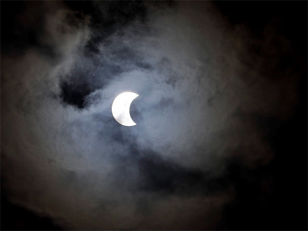 The moon passes in front of the sun, creating a solar eclipse visible in the southern hemisphere, seen from from Sao Paulo, Brazil, Sunday, Feb. 26, 2017. AP/PTI The moon passes in front of the sun, creating a solar eclipse visible in the southern hemisphere, seen from from Sao Paulo, Brazil, Sunday, Feb. 26, 2017. AP/PTI
