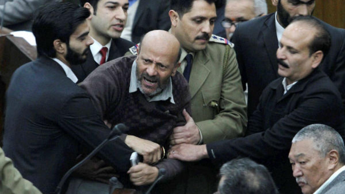 Ruckus in JK assembly, marshal injured Oneindia News