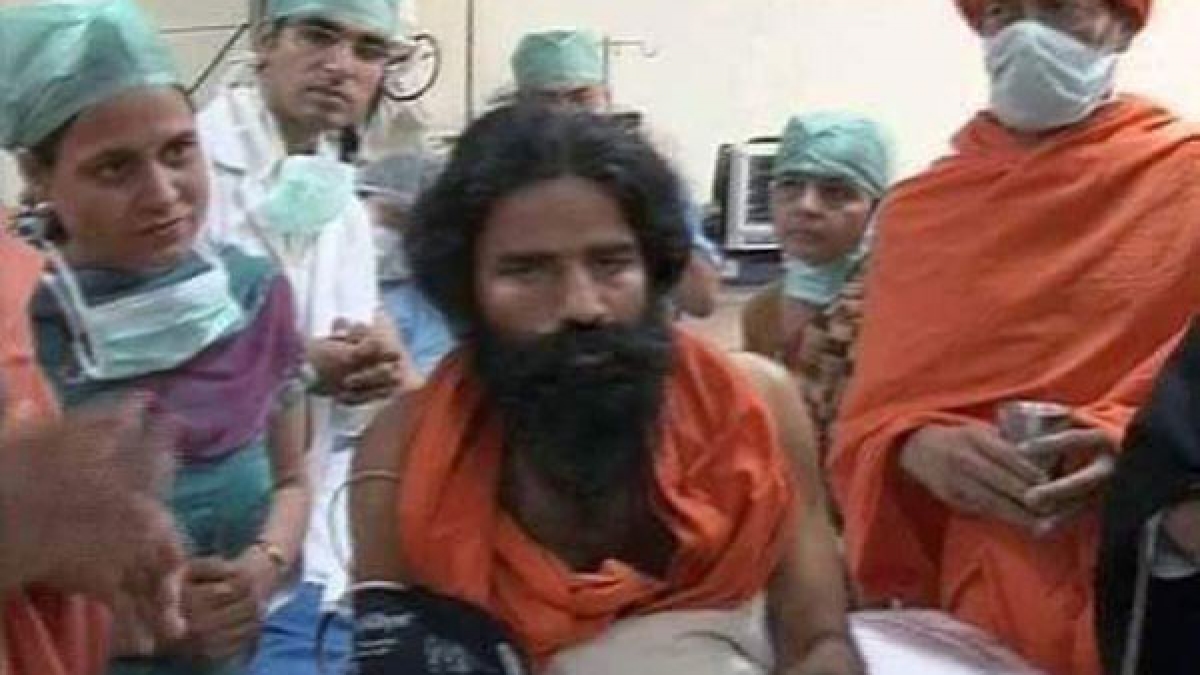 Baba Ramdev in hospital? Yes, but that image is from 2011 Oneindia News