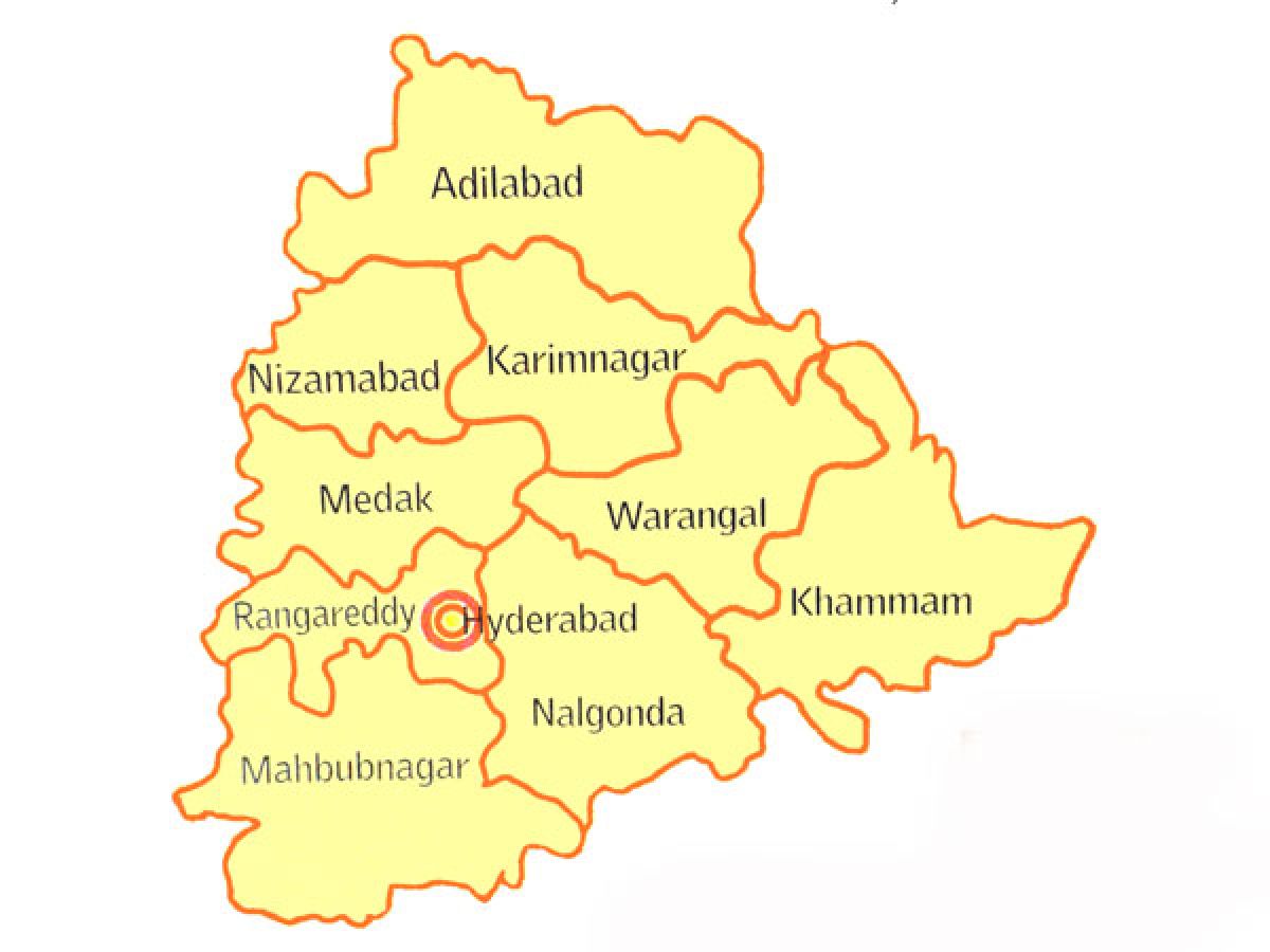 Karimnagar in telangana map