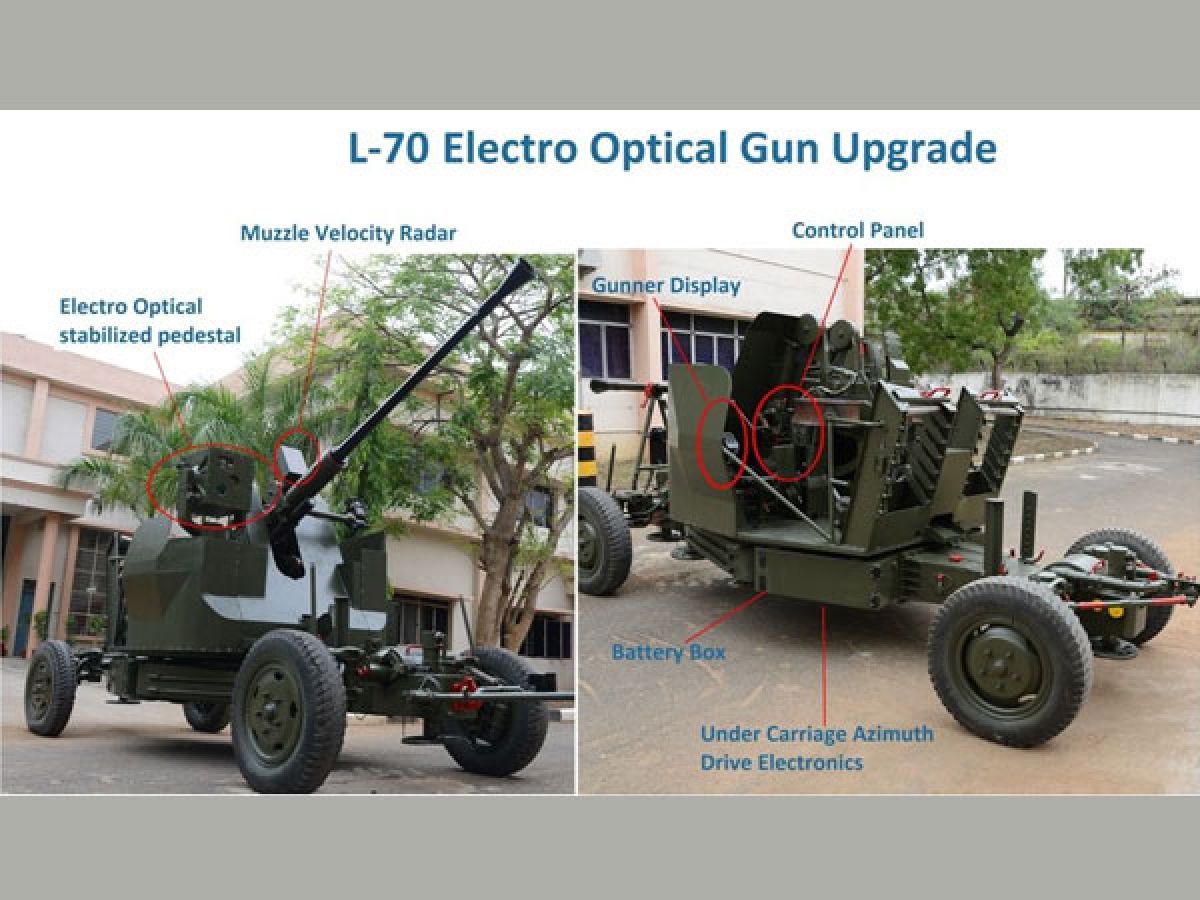 Indian Army receives 2 BELmade L70 upgrade guns Oneindia News
