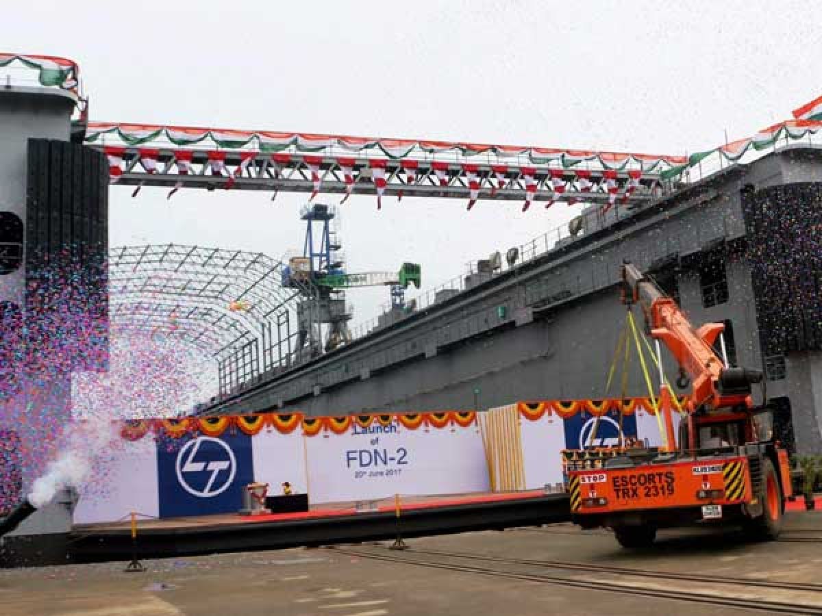 Indian Navy's first indigenousbuilt floating dock launched in Chennai