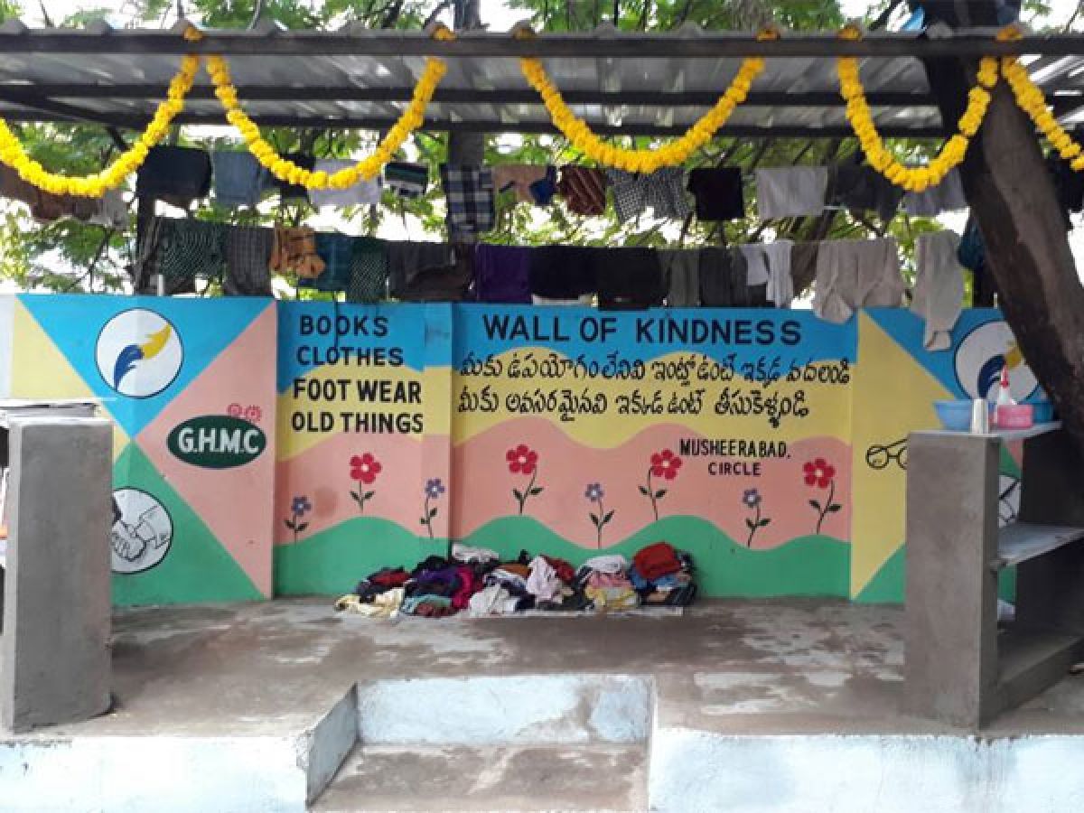 'Wall Of Kindness' spreads across Hyderabad, GHMC sets up new walls