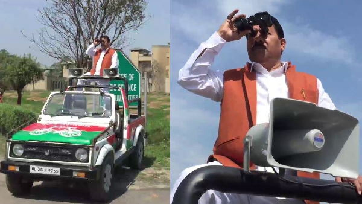 SP leader who watched EVMs with binoculars continues overnight vigil - Oneindia News