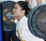 Li Fengying practises for the Olympics