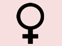Female gender sign