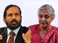 Suresh Kalmadi and Sheila Dikshit