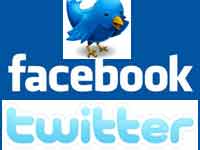 Facebook and Twitter