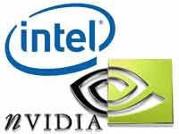 Intel and Nvidia logos