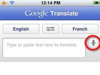 Google Translate iPhone app screenshot