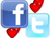 Facebook Twitter logos