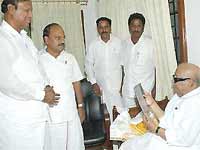 Karunanidhi with DMK leaders