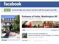 Indian Embassy in US Facebook page screenshot
