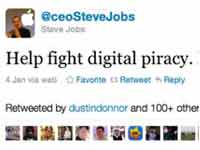 Fake Steve Jobs account screenshot