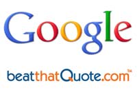 Google and BeatThatQuote logos