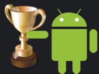 Android logo with trophy