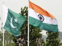 Pakistan and Indian flags