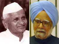 Anna Hazare-Manmohan Singh