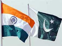 India, Pakistan Flags