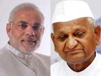 Narendra Modi and Anna Hazare