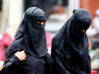Burqa clad women