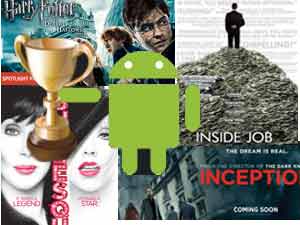 Movies posters with Android logo