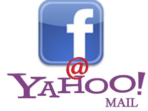  Facebbok and Yahoo Mail logos