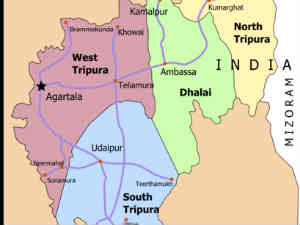 Tripura map Tripura map