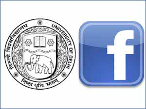 Delhi University and Facebook logos