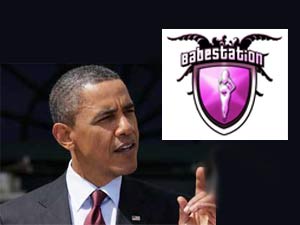 Obama and Babestation logo
