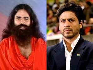 Baba Ramdev and Shahrukh Khan