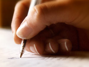 Writing on paper