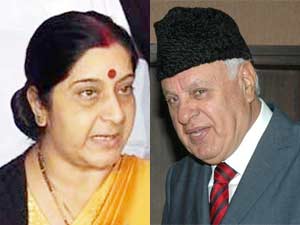 Sushma Swaraj and Farooq Abdullah