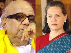 M Karunanidhi and Sonia Gandhi