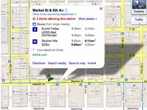 Google Maps live transit