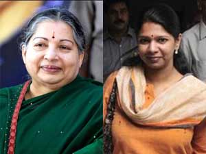 J Jayalalithaa-Kanimozhi