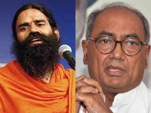 Baba Ramdev and Digvijay Singh