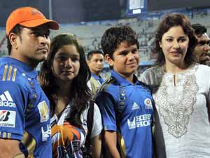Sachin Tendulkar with family