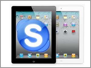 Skype logo on iPad