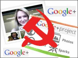 Google Plus and Communist logo