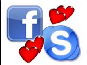 Facebook and Skype logos