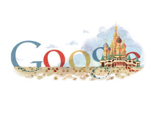 Googel Doodle on St Basil's Cathedral anniversary